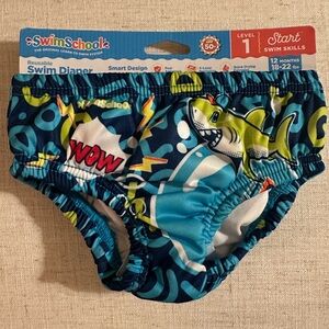 Kids' Reusable Blue Shark Swim Diaper